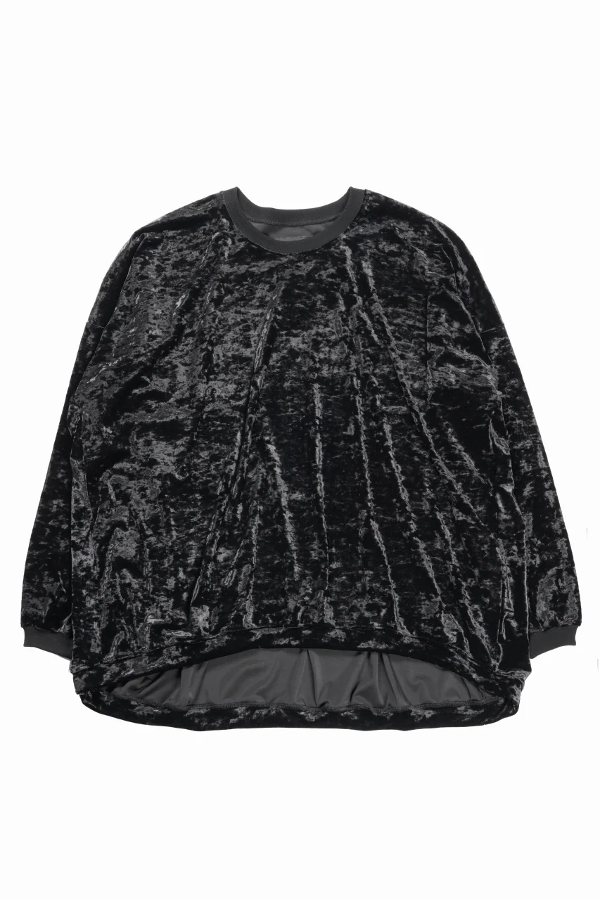 A.F ARTEFACT JUMBO CREW NECK TOPS / VELVET JERSEY (BLACK) - Image 2