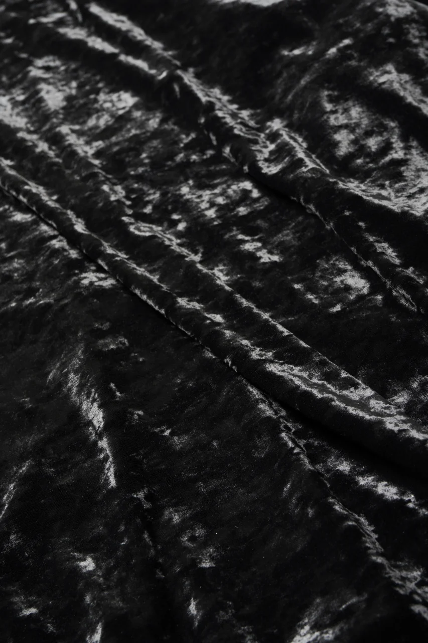 A.F ARTEFACT JUMBO CREW NECK TOPS / VELVET JERSEY (BLACK) - Image 3