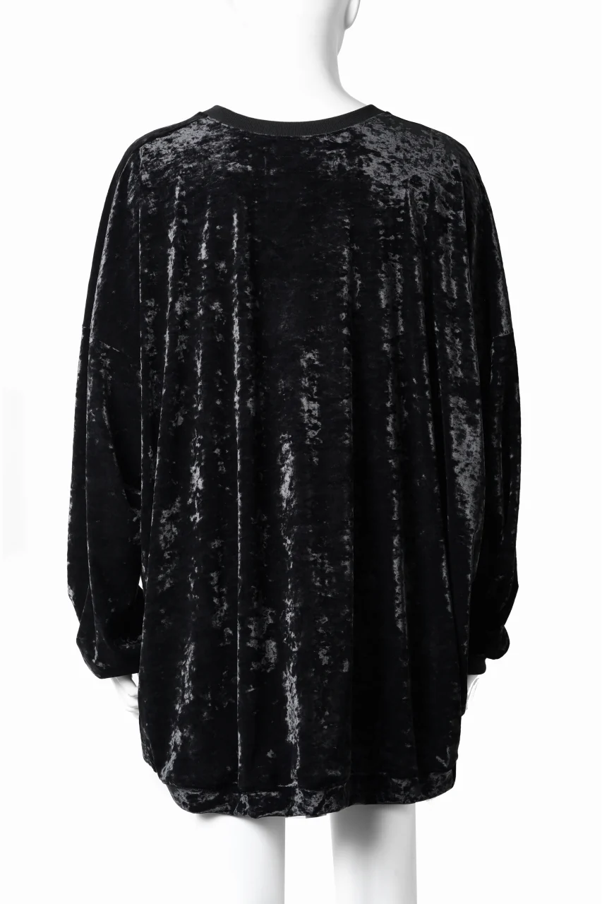 A.F ARTEFACT JUMBO CREW NECK TOPS / VELVET JERSEY (BLACK) - Image 6
