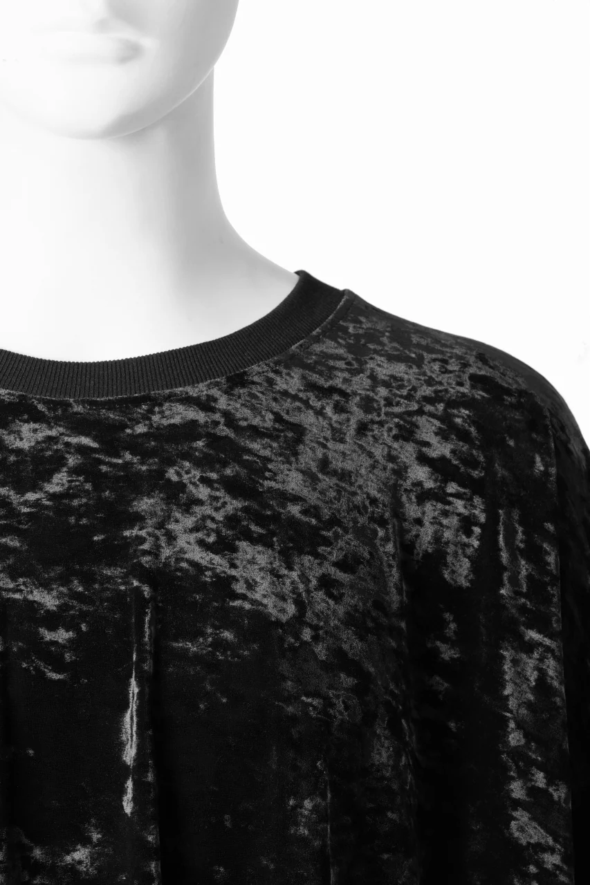 A.F ARTEFACT JUMBO CREW NECK TOPS / VELVET JERSEY (BLACK) - Image 7