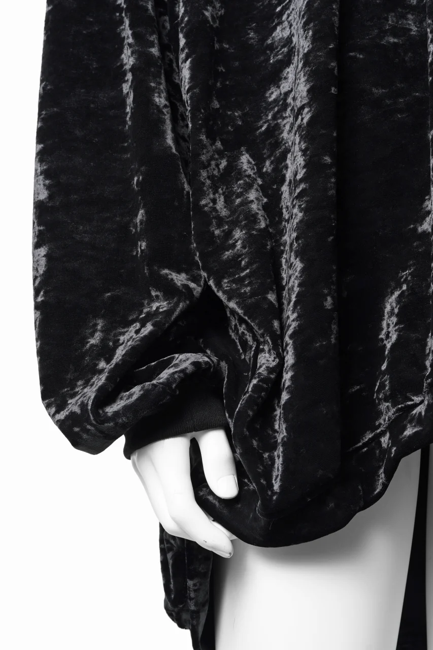 A.F ARTEFACT JUMBO CREW NECK TOPS / VELVET JERSEY (BLACK) - Image 8