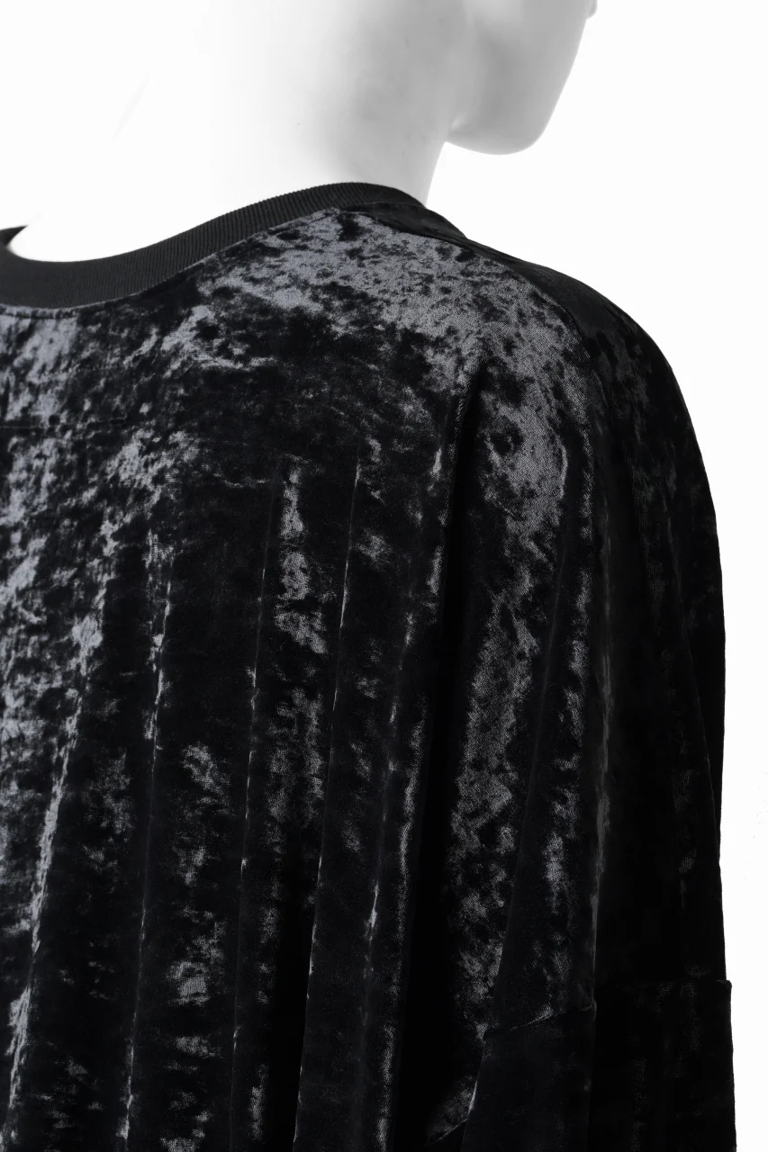 A.F ARTEFACT JUMBO CREW NECK TOPS / VELVET JERSEY (BLACK) - Image 9