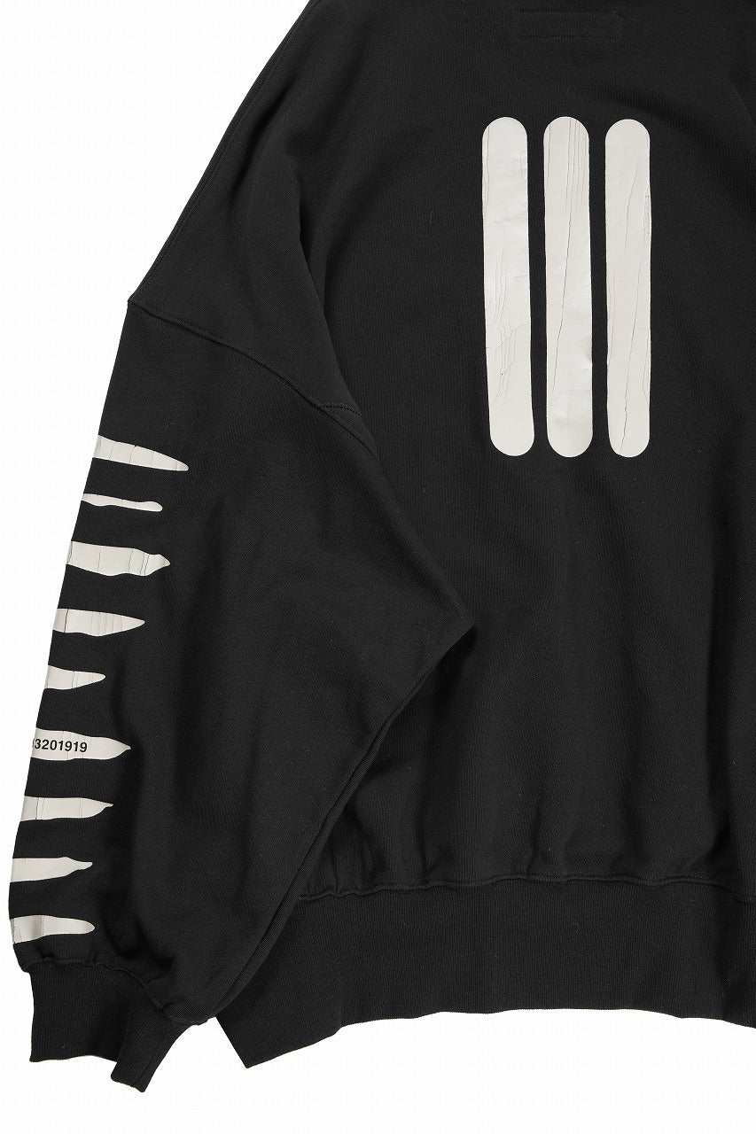 A.F ARTEFACT JUMBO SWEAT HOODIE / PRINT TYPE-B (BLACK) - Image 11