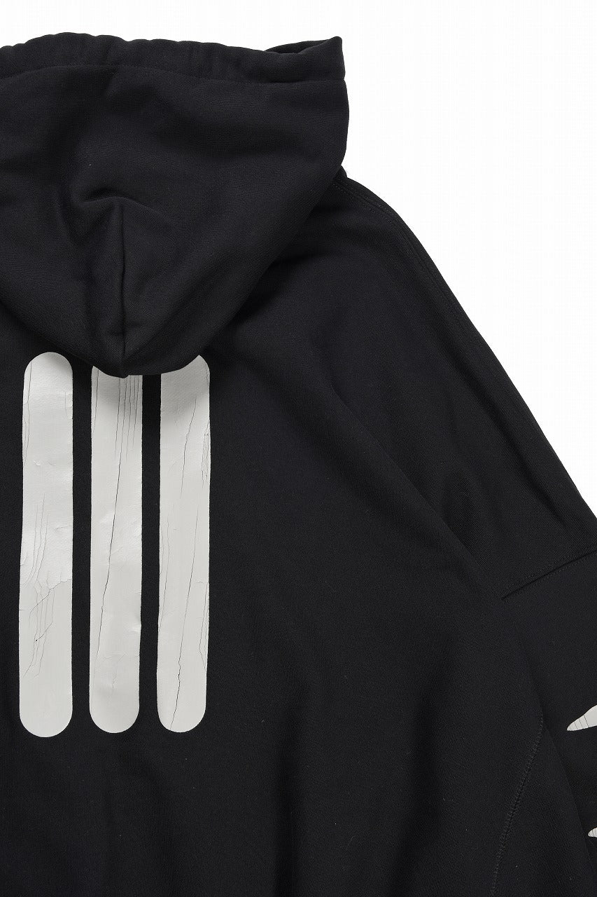 A.F ARTEFACT JUMBO SWEAT HOODIE / PRINT TYPE-B (BLACK) - Image 13
