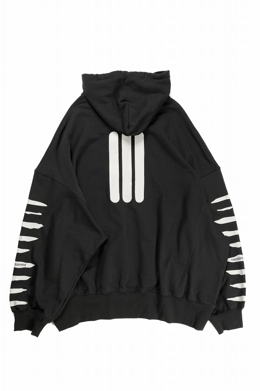 A.F ARTEFACT JUMBO SWEAT HOODIE / PRINT TYPE-B (BLACK) - Image 5