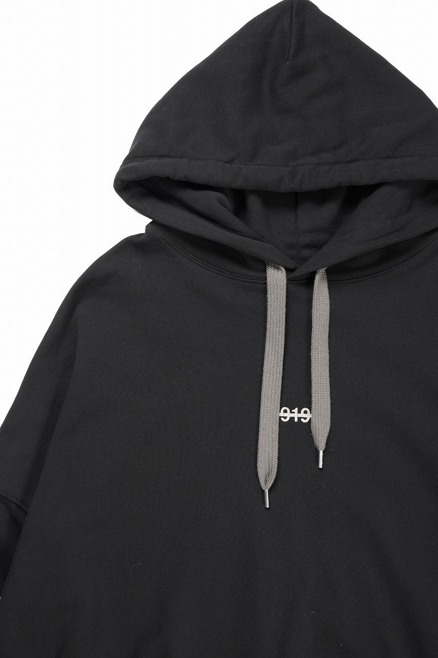 A.F ARTEFACT JUMBO SWEAT HOODIE / PRINT TYPE-B (BLACK) - Image 6