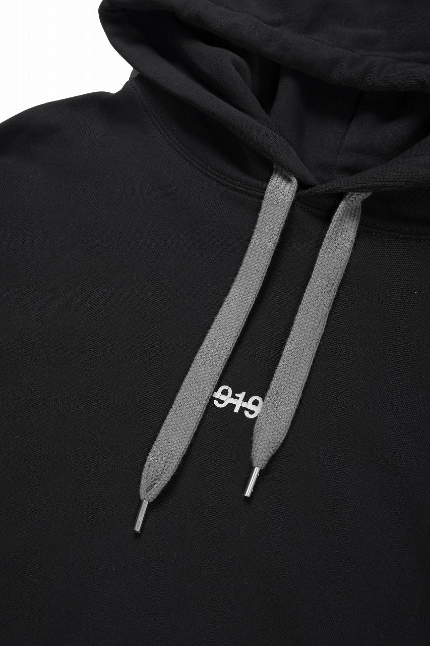 A.F ARTEFACT JUMBO SWEAT HOODIE / PRINT TYPE-B (BLACK) - Image 8