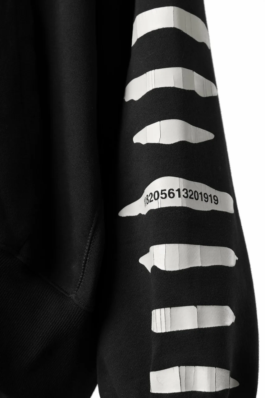 A.F ARTEFACT JUMBO SWEAT HOODIE / PRINT TYPE-B (BLACK) - Image 15