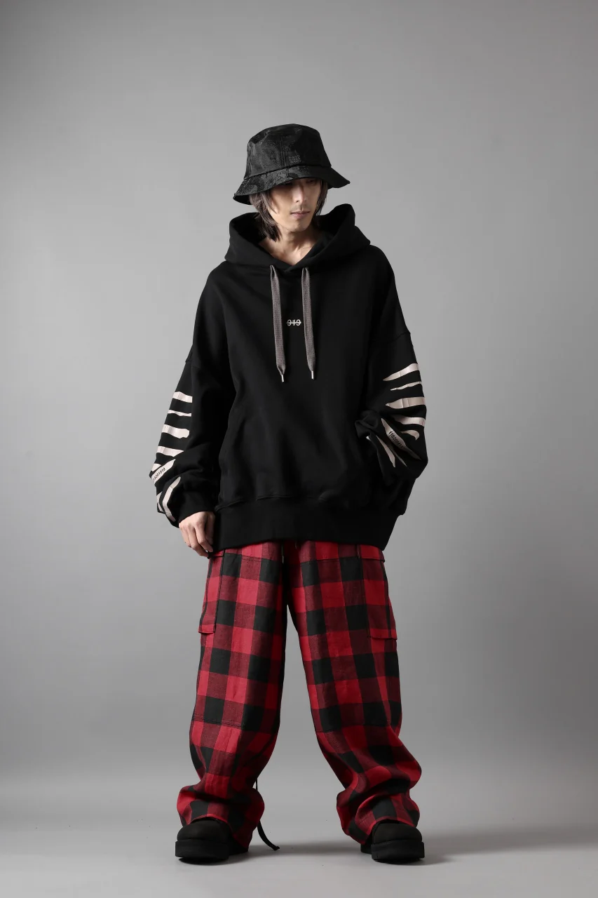 A.F ARTEFACT JUMBO SWEAT HOODIE / PRINT TYPE-B (BLACK) - Image 21