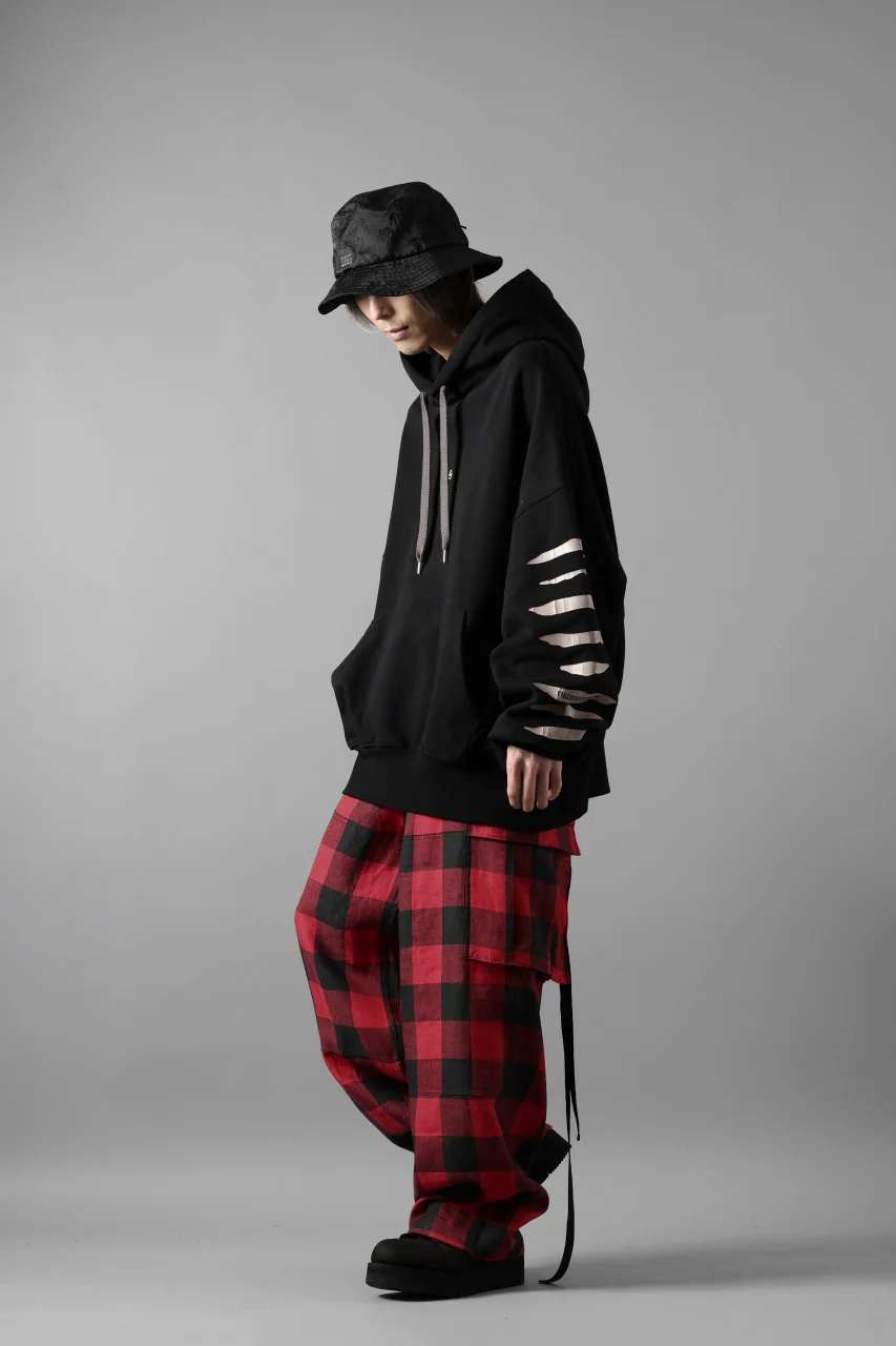 A.F ARTEFACT JUMBO SWEAT HOODIE / PRINT TYPE-B (BLACK) - Image 22