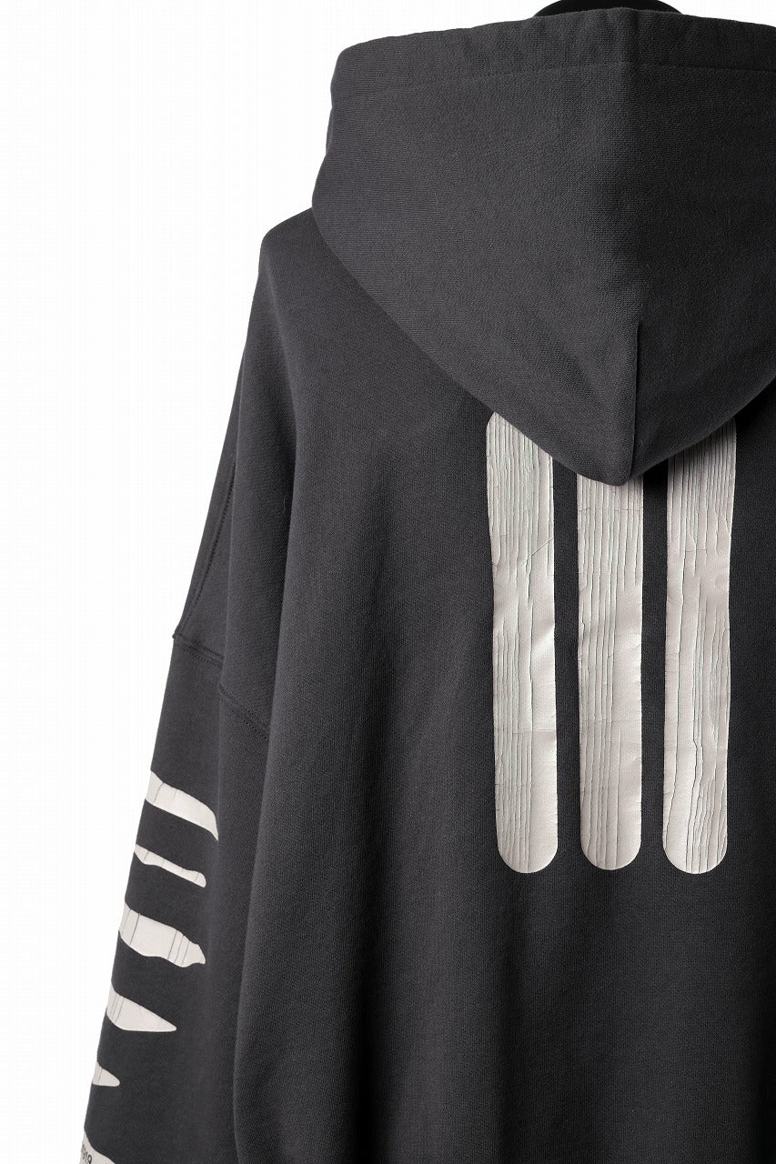 A.F ARTEFACT JUMBO SWEAT HOODIE / PRINT TYPE-B (DARK GREY) - Image 10