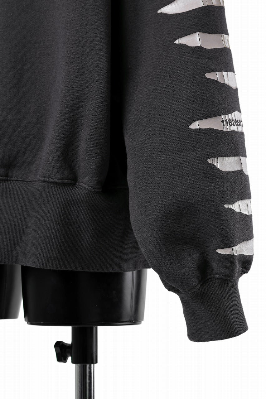 A.F ARTEFACT JUMBO SWEAT HOODIE / PRINT TYPE-B (DARK GREY) - Image 11