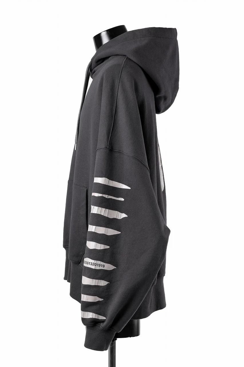 A.F ARTEFACT JUMBO SWEAT HOODIE / PRINT TYPE-B (DARK GREY) - Image 3