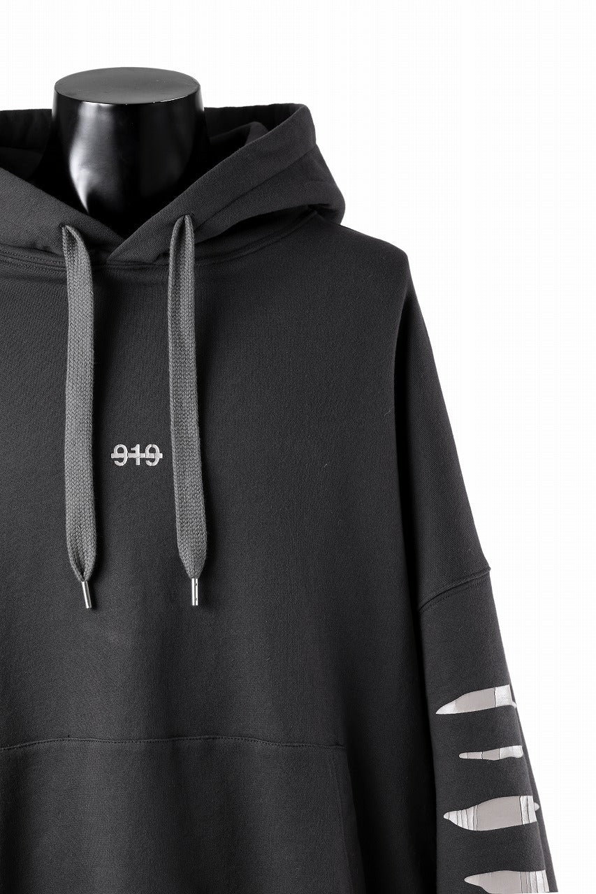 A.F ARTEFACT JUMBO SWEAT HOODIE / PRINT TYPE-B (DARK GREY) - Image 5