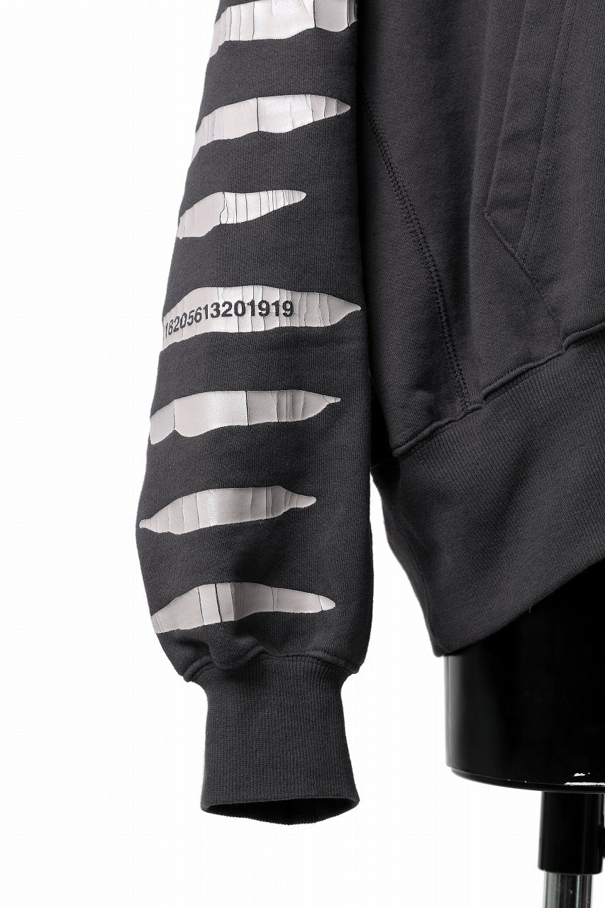 A.F ARTEFACT JUMBO SWEAT HOODIE / PRINT TYPE-B (DARK GREY) - Image 7