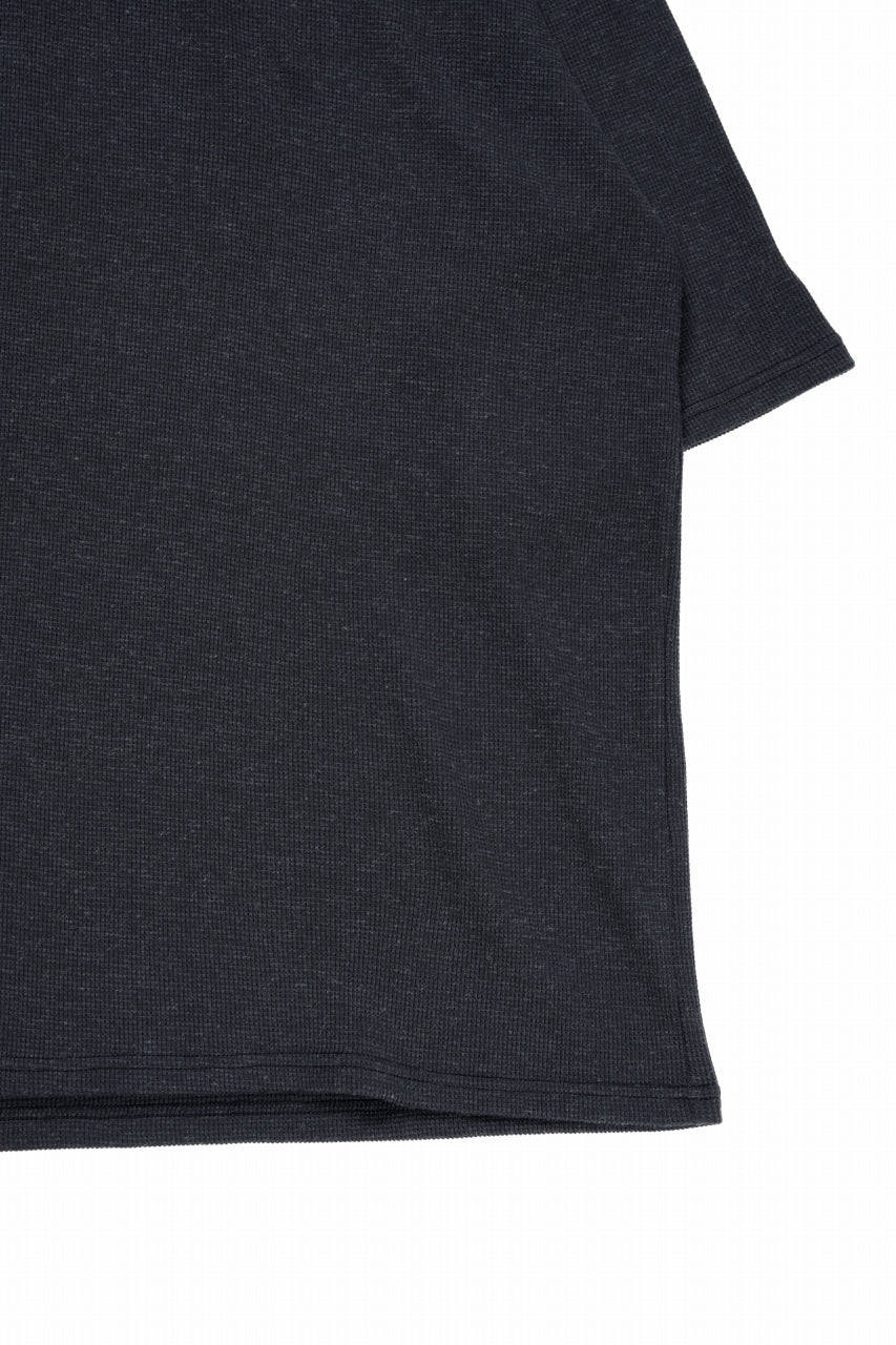 A.F ARTEFACT JUMBO T-SHIRT  / WAFFLE KNIT JERSEY (CHARCOAL) - Image 3