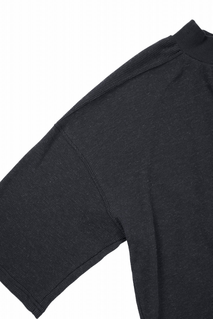 A.F ARTEFACT JUMBO T-SHIRT  / WAFFLE KNIT JERSEY (CHARCOAL) - Image 6