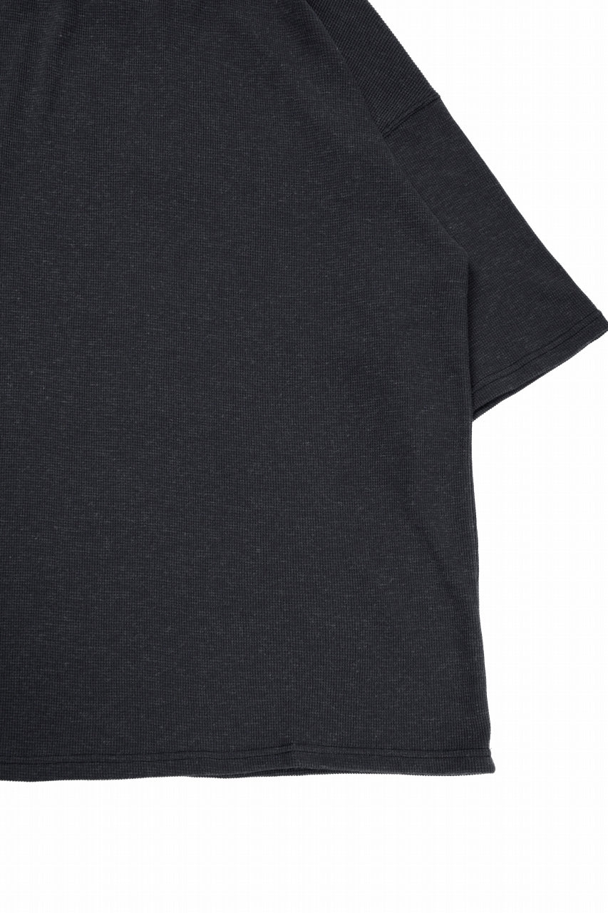 A.F ARTEFACT JUMBO T-SHIRT  / WAFFLE KNIT JERSEY (CHARCOAL) - Image 8