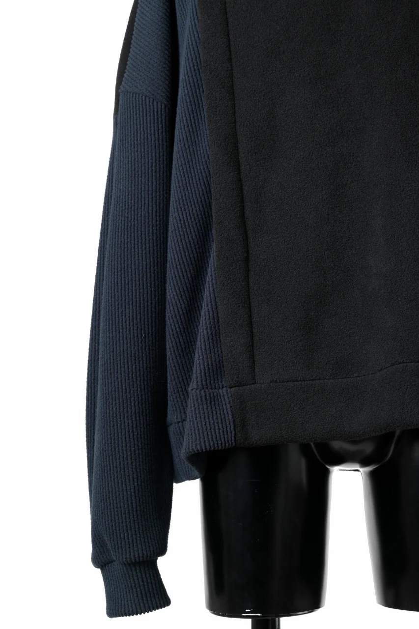 A.F ARTEFACT KNIT CORDUROY COMBI FLEECE TOP (BLACK) - Image 7