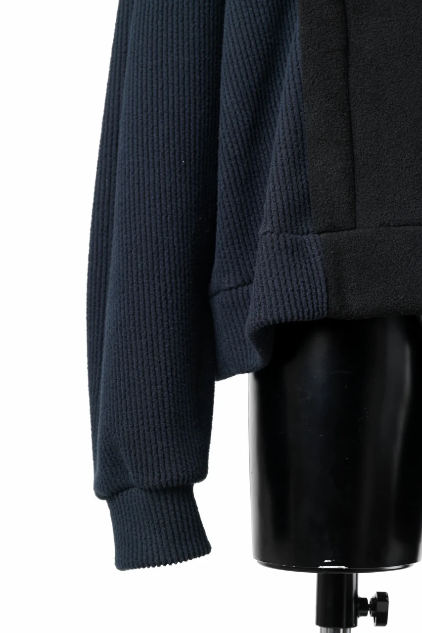 A.F ARTEFACT KNIT CORDUROY COMBI FLEECE TOP (BLACK) - Image 9
