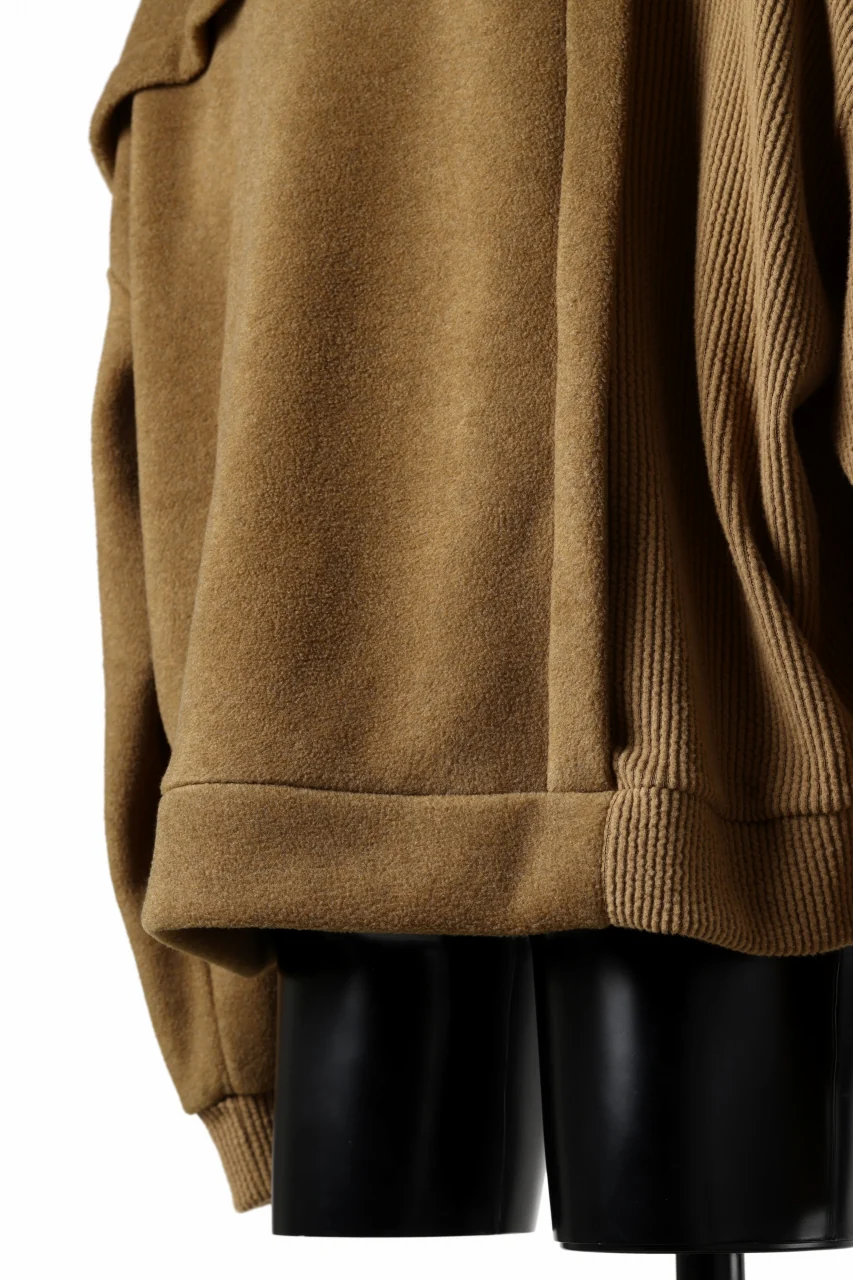 A.F ARTEFACT KNIT CORDUROY COMBI FLEECE TOP (BROWN) - Image 13