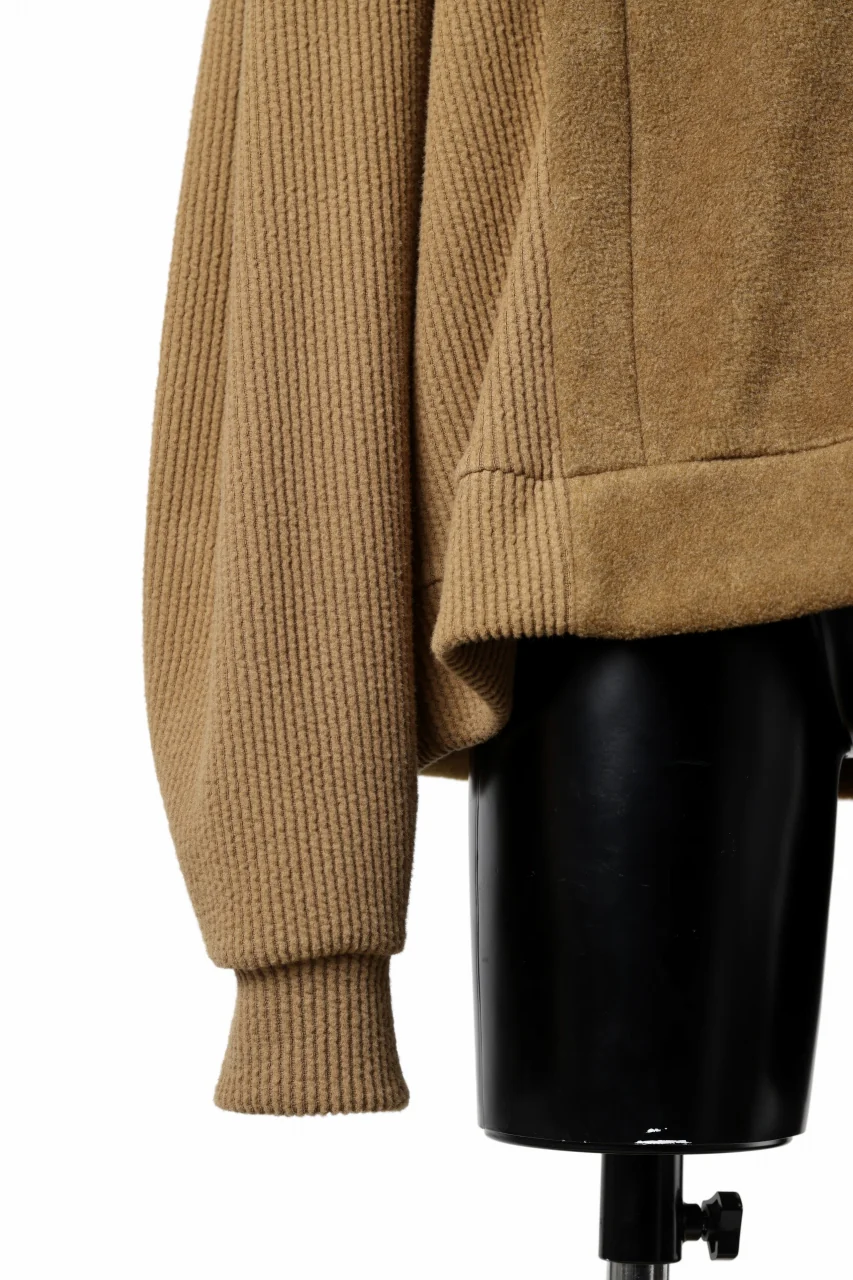 A.F ARTEFACT KNIT CORDUROY COMBI FLEECE TOP (BROWN) - Image 8