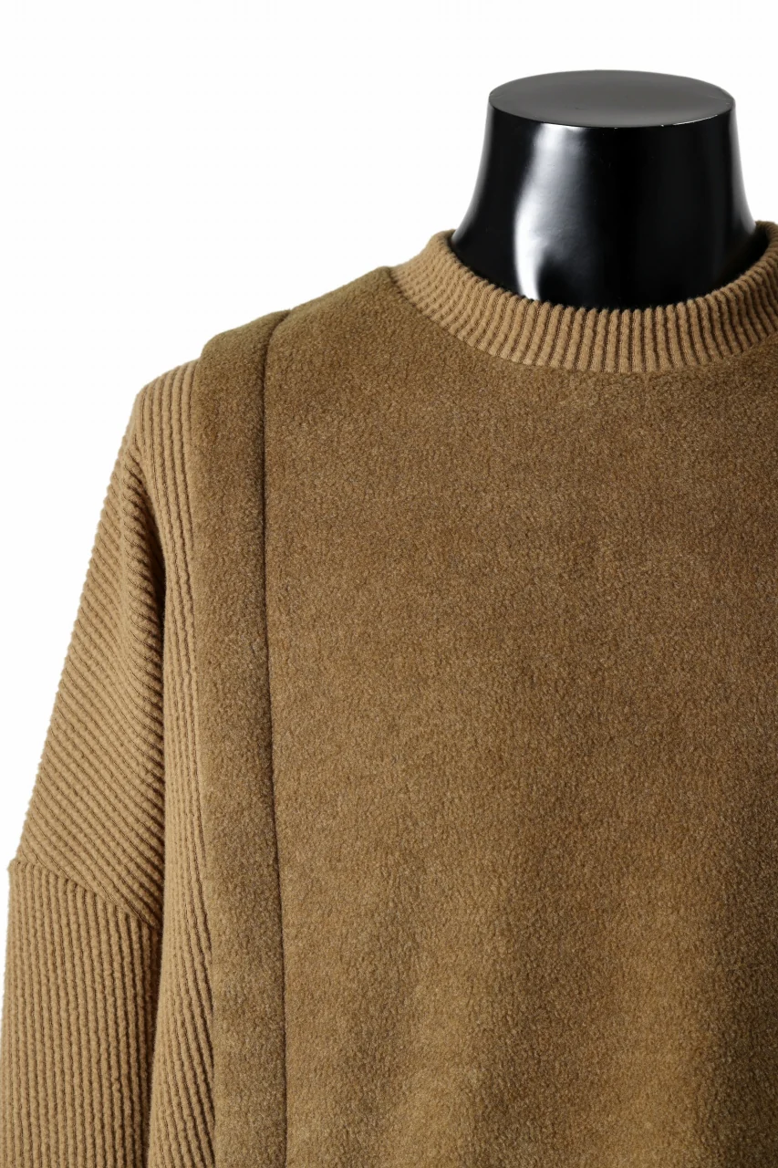 A.F ARTEFACT KNIT CORDUROY COMBI FLEECE TOP (BROWN) - Image 9