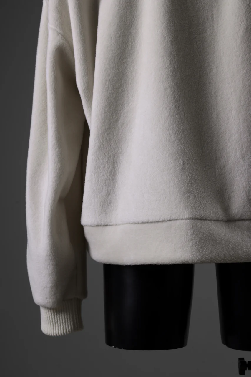 A.F ARTEFACT KNIT CORDUROY COMBI FLEECE TOP (IVORY) - Image 12