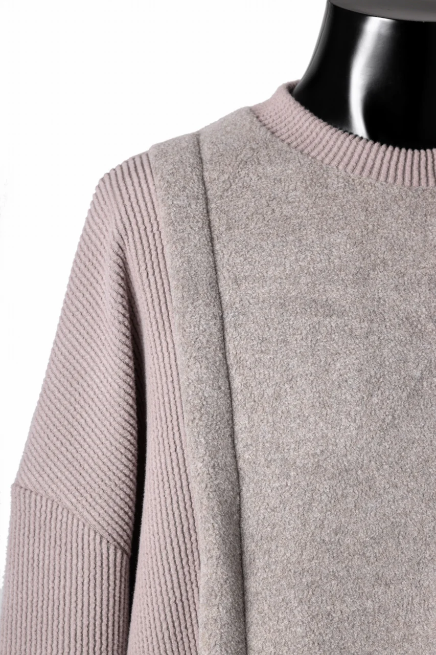 A.F ARTEFACT KNIT CORDUROY COMBI FLEECE TOP (L.BEIGE) - Image 10
