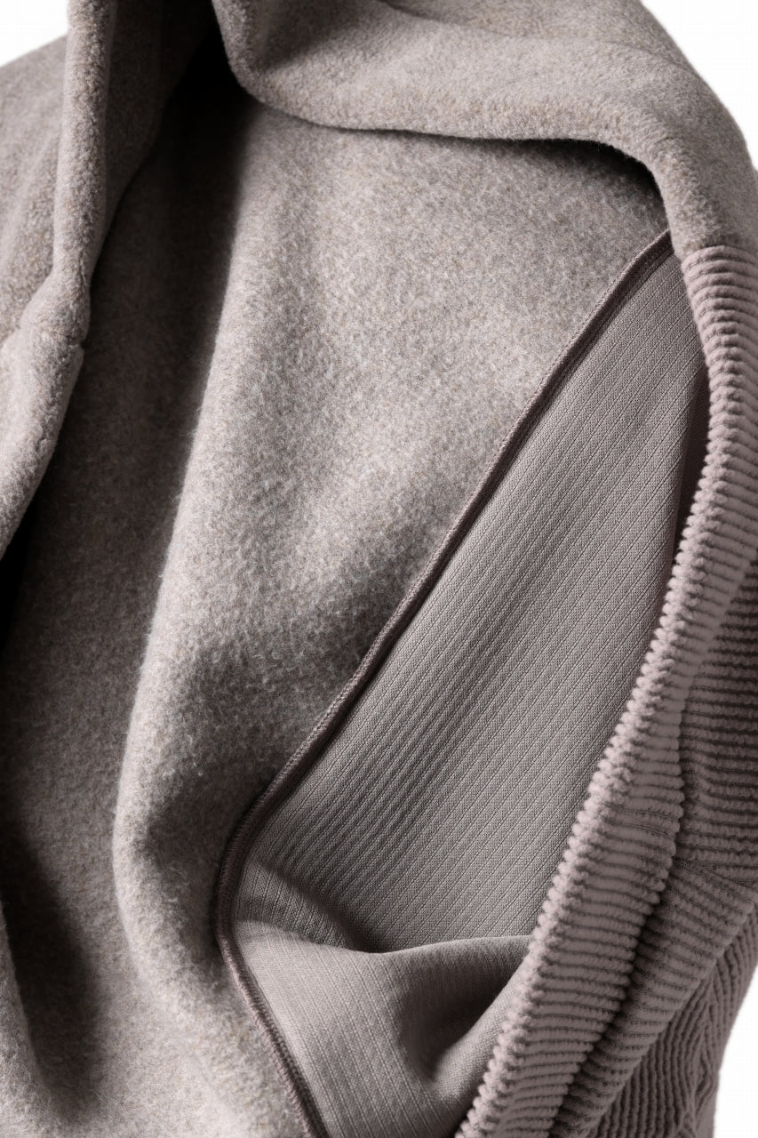 A.F ARTEFACT KNIT CORDUROY COMBI FLEECE TOP (L.BEIGE) - Image 11