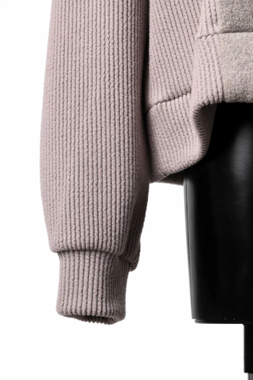 A.F ARTEFACT KNIT CORDUROY COMBI FLEECE TOP (L.BEIGE) - Image 7