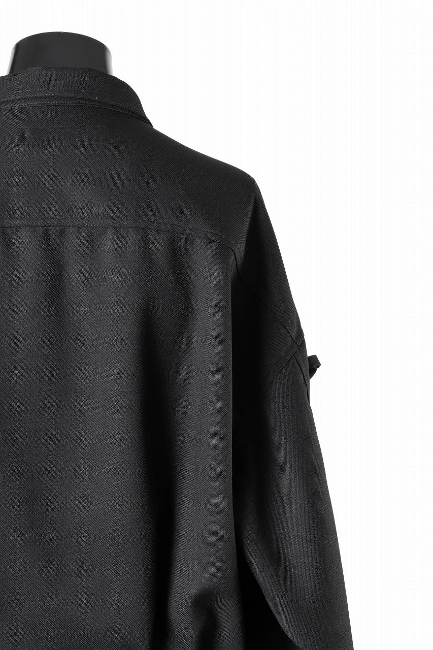 A.F ARTEFACT KNOTTING DETAIL TWILL BLOUSON (BLACK) - Image 10