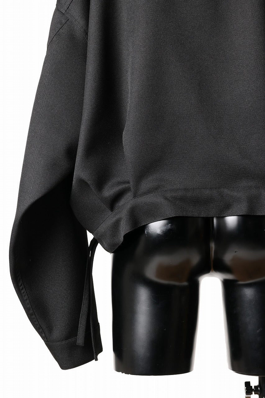 A.F ARTEFACT KNOTTING DETAIL TWILL BLOUSON (BLACK) - Image 11