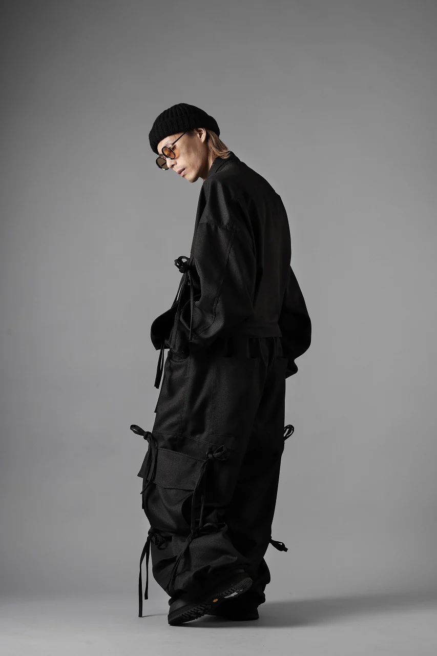 A.F ARTEFACT KNOTTING DETAIL TWILL BLOUSON (BLACK) - Image 17