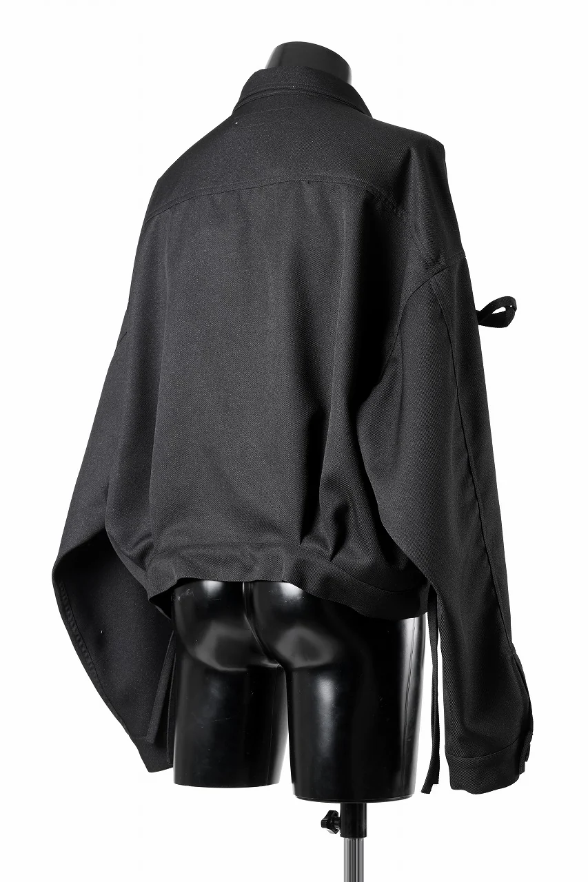 A.F ARTEFACT KNOTTING DETAIL TWILL BLOUSON (BLACK) - Image 5