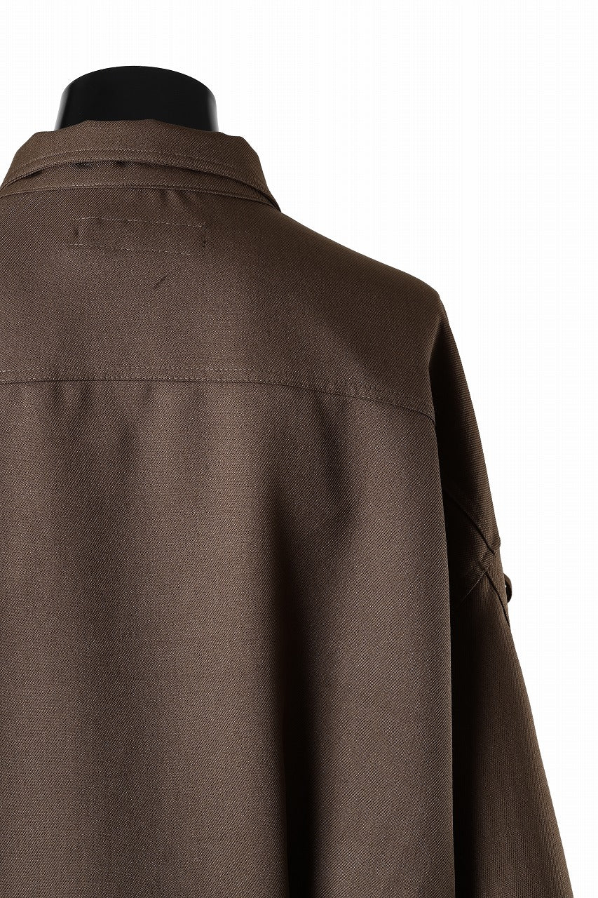 A.F ARTEFACT KNOTTING DETAIL TWILL BLOUSON (BROWN) - Image 10