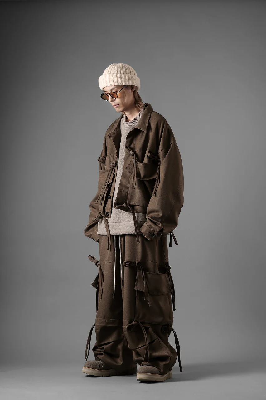 A.F ARTEFACT KNOTTING DETAIL TWILL BLOUSON (BROWN) - Image 12