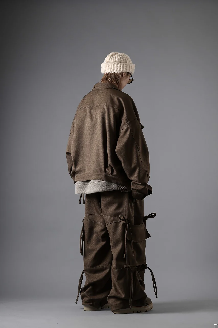 A.F ARTEFACT KNOTTING DETAIL TWILL BLOUSON (BROWN) - Image 15