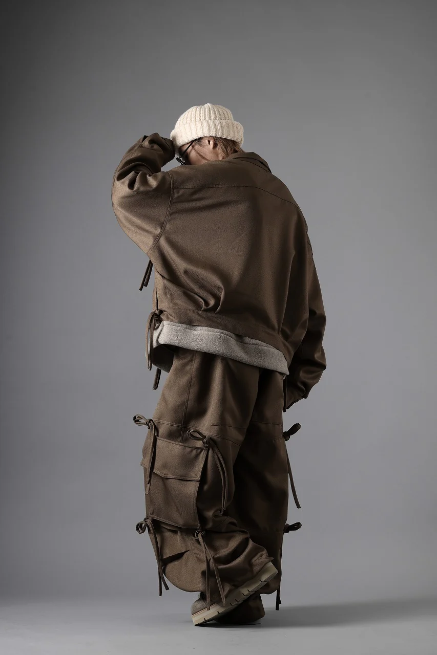 A.F ARTEFACT KNOTTING DETAIL TWILL BLOUSON (BROWN) - Image 16