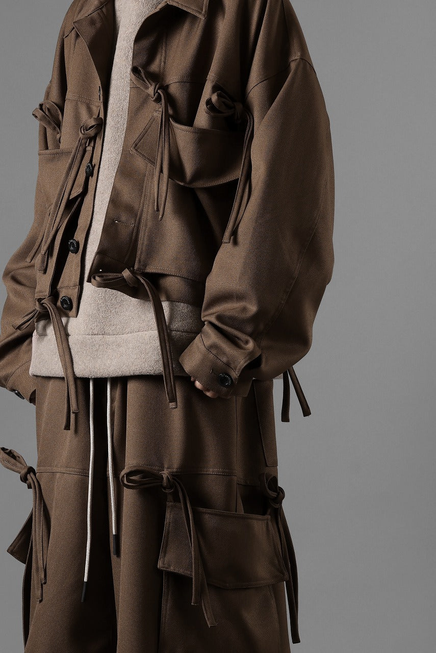 A.F ARTEFACT KNOTTING DETAIL TWILL BLOUSON (BROWN) - Image 19