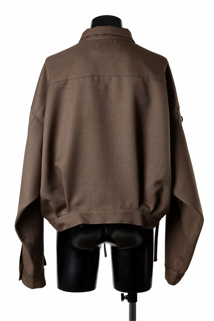 A.F ARTEFACT KNOTTING DETAIL TWILL BLOUSON (BROWN) - Image 4