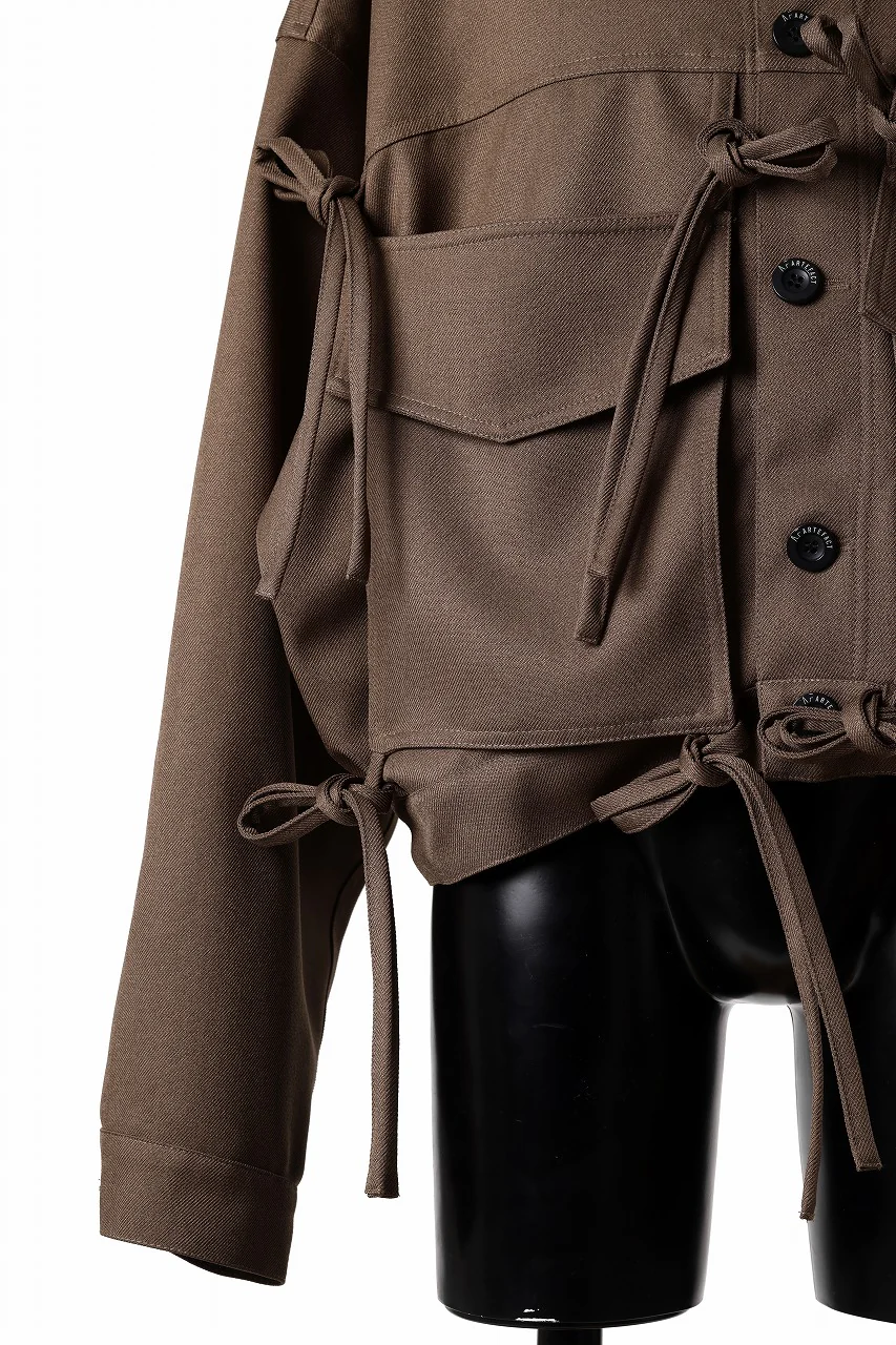 A.F ARTEFACT KNOTTING DETAIL TWILL BLOUSON (BROWN) - Image 7