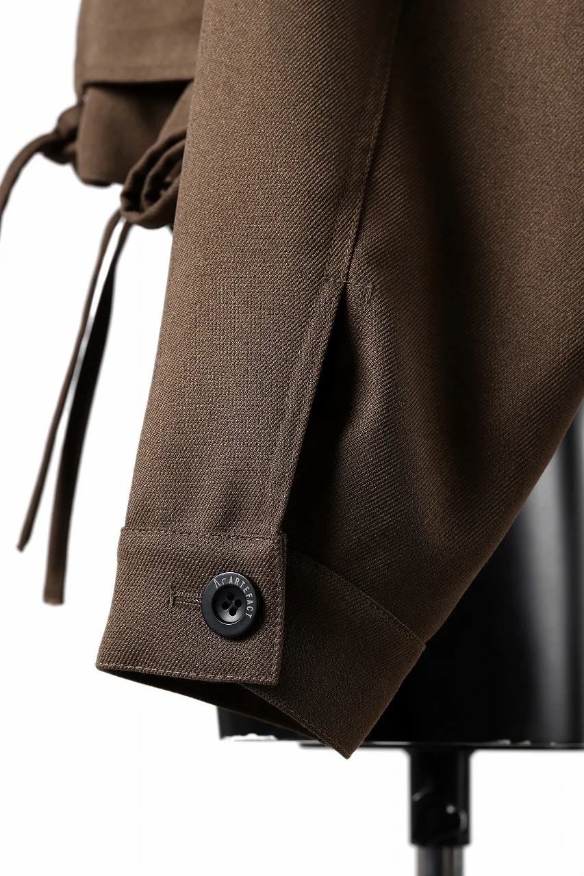 A.F ARTEFACT KNOTTING DETAIL TWILL BLOUSON (BROWN) - Image 9