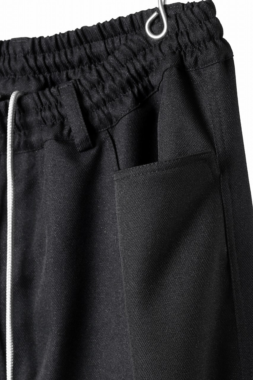 A.F ARTEFACT KNOTTING DETAIL TWILL VOLUME PANTS (BLACK) - Image 10