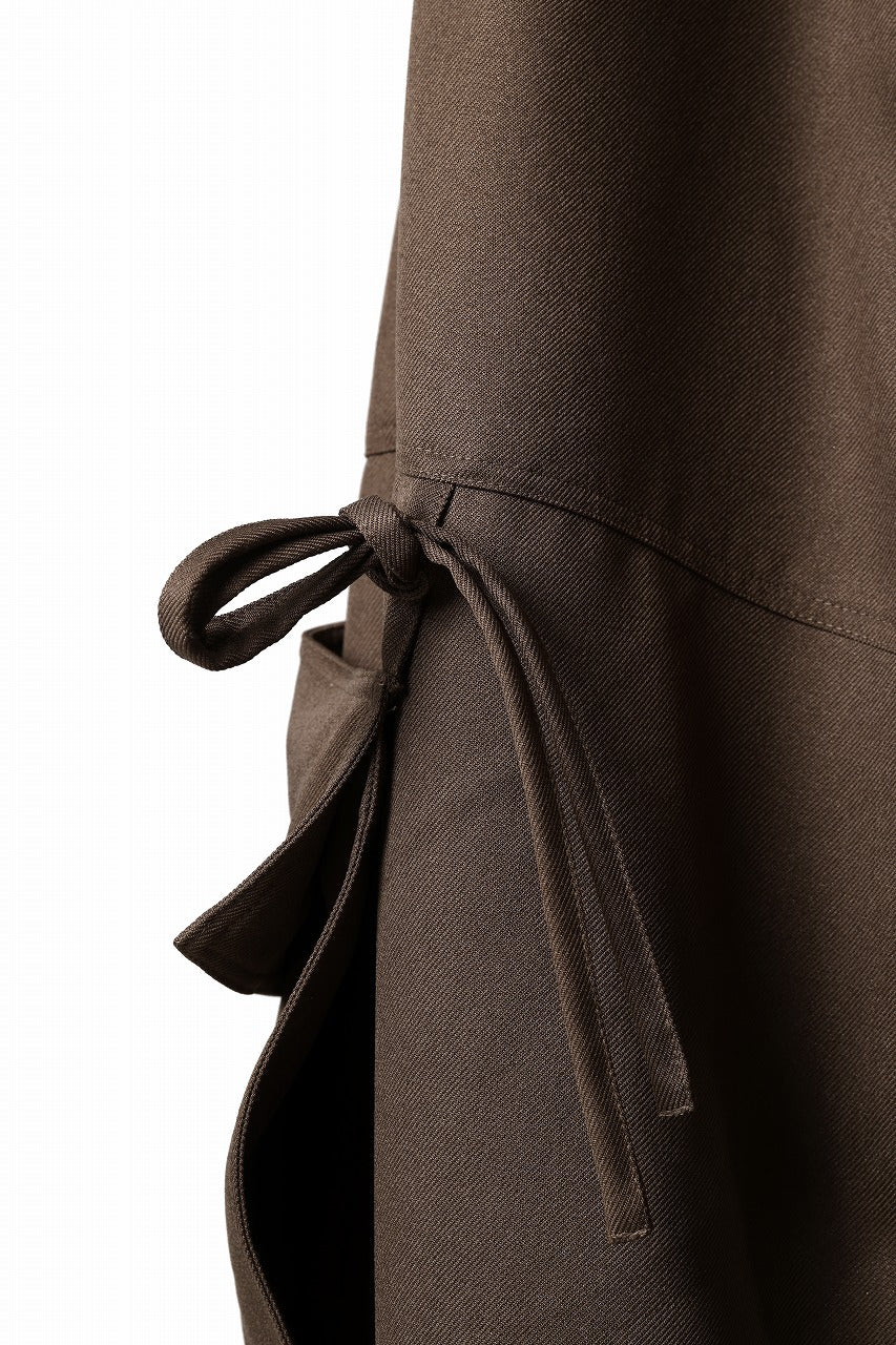 A.F ARTEFACT KNOTTING DETAIL TWILL VOLUME PANTS (BROWN) - Image 10