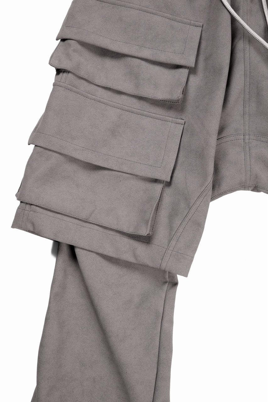 A.F ARTEFACT LAYERED BOOTS CUT PANTS / SYNTHETIC SUEDE LEATHER (GREY) - Image 5