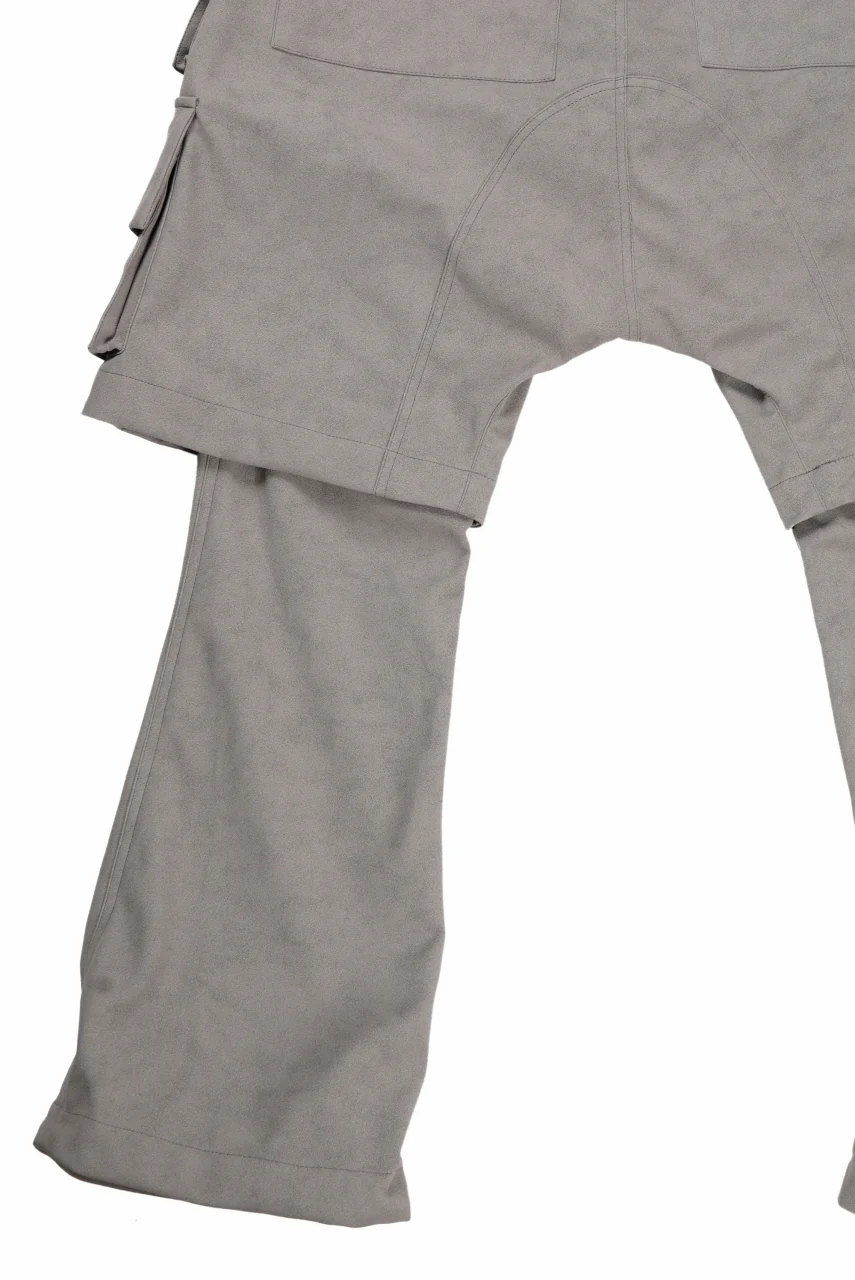 A.F ARTEFACT LAYERED BOOTS CUT PANTS / SYNTHETIC SUEDE LEATHER (GREY) - Image 9