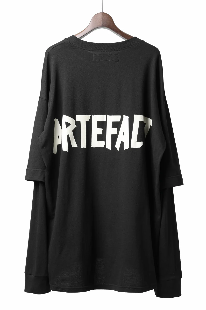 A.F ARTEFACT LAYERED LONG SLEEVE TOPS / PRINT TYPE-A (BLACK) - Image 3