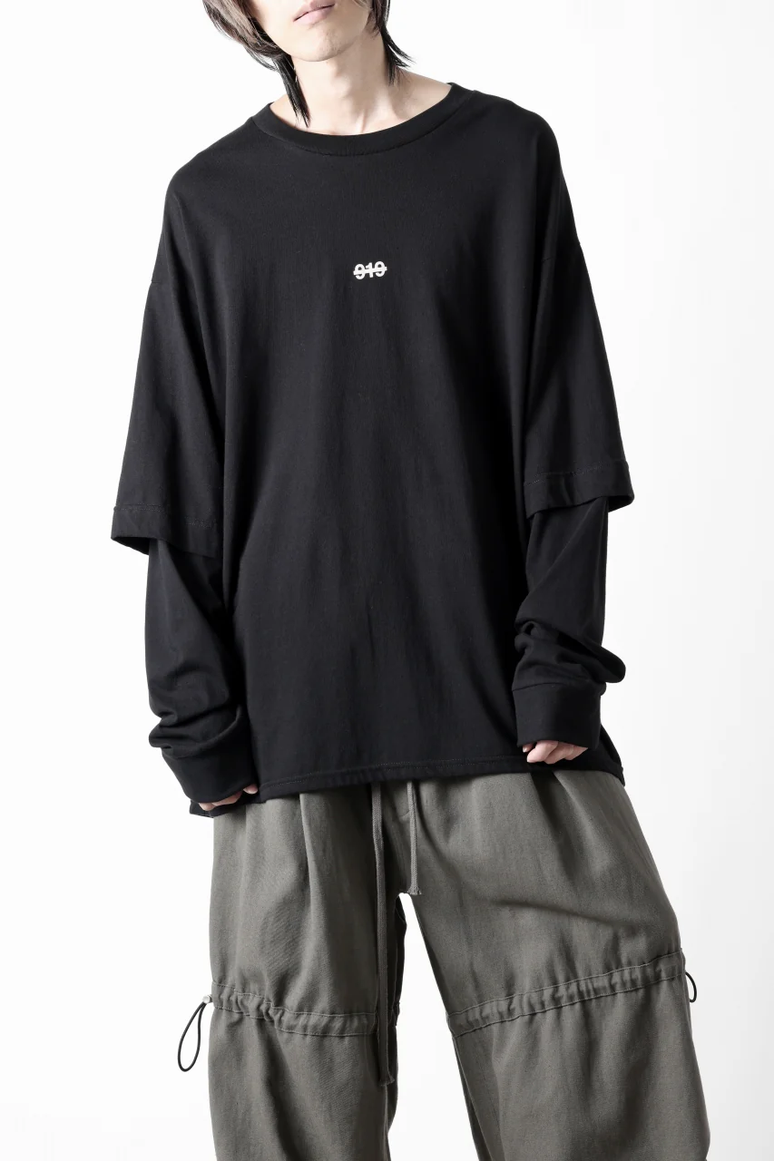 A.F ARTEFACT LAYERED LONG SLEEVE TOPS / PRINT TYPE-A (BLACK) - Image 4