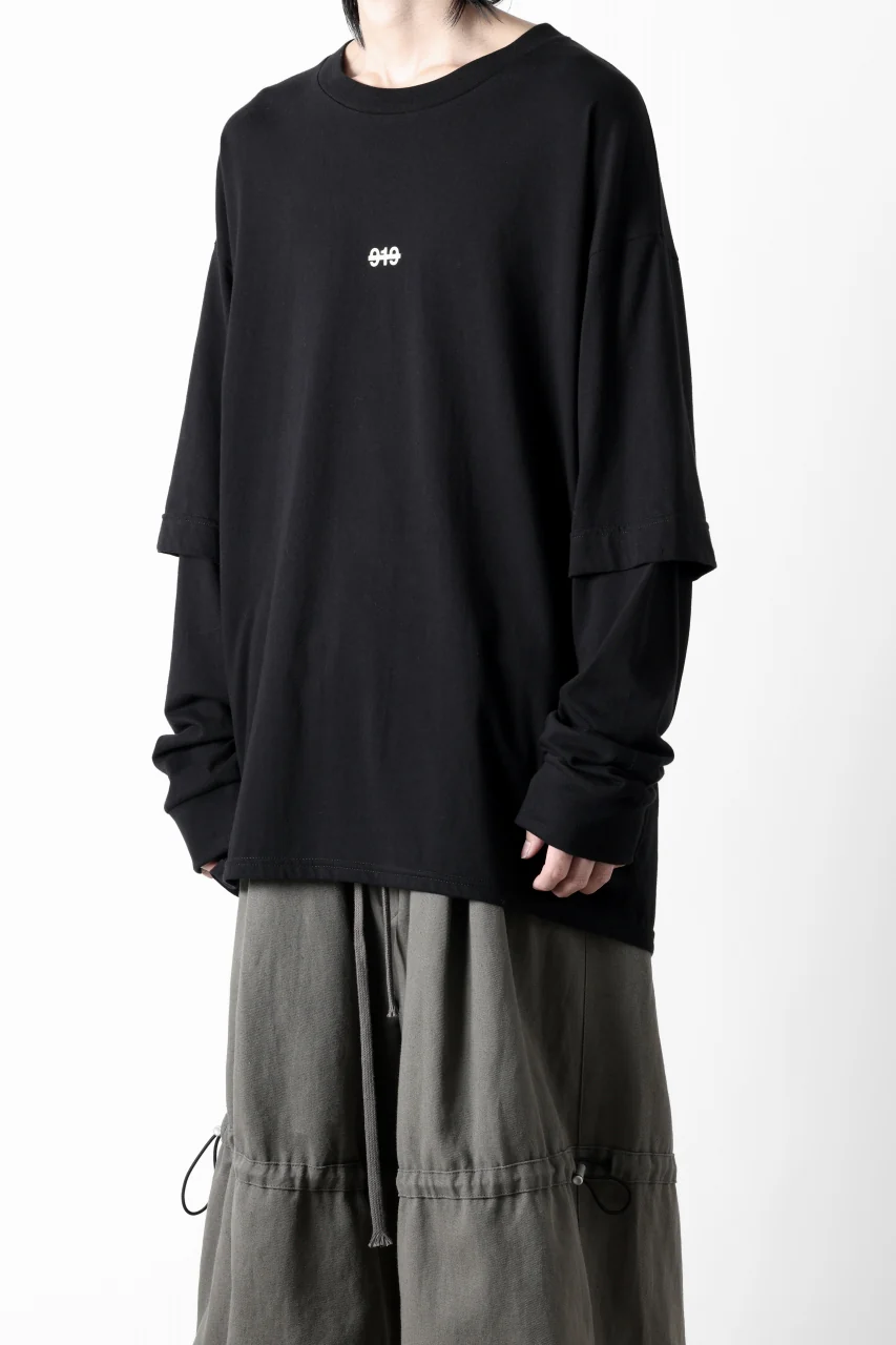 A.F ARTEFACT LAYERED LONG SLEEVE TOPS / PRINT TYPE-A (BLACK) - Image 6